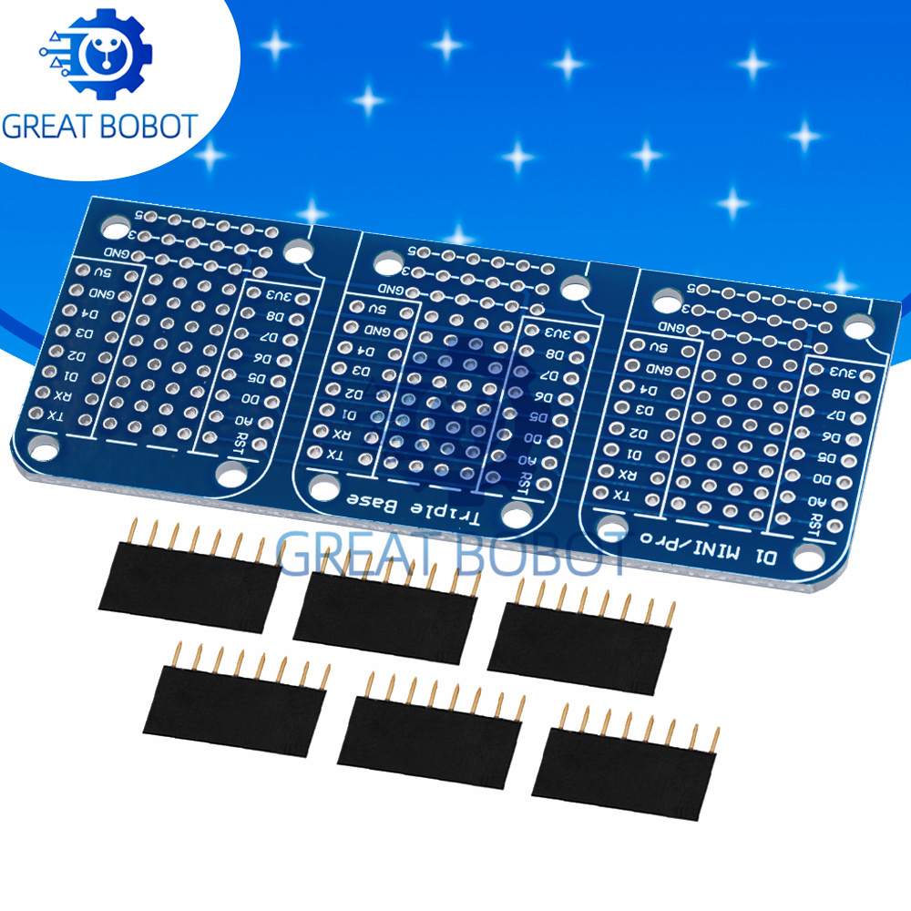 Wemos D1 Mini - Placa Protoboard Dupla Face BS Triple