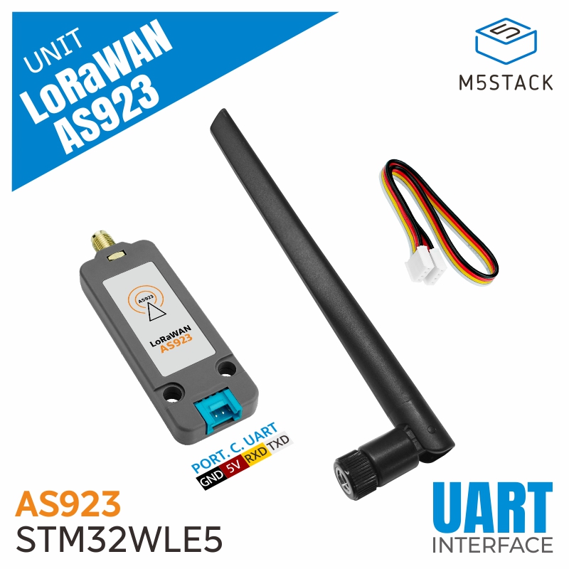 M5Stack Core2 - Unidade oficial LoRaWAN M5Stack US915/EU868/AS923 (STM32WLE5)