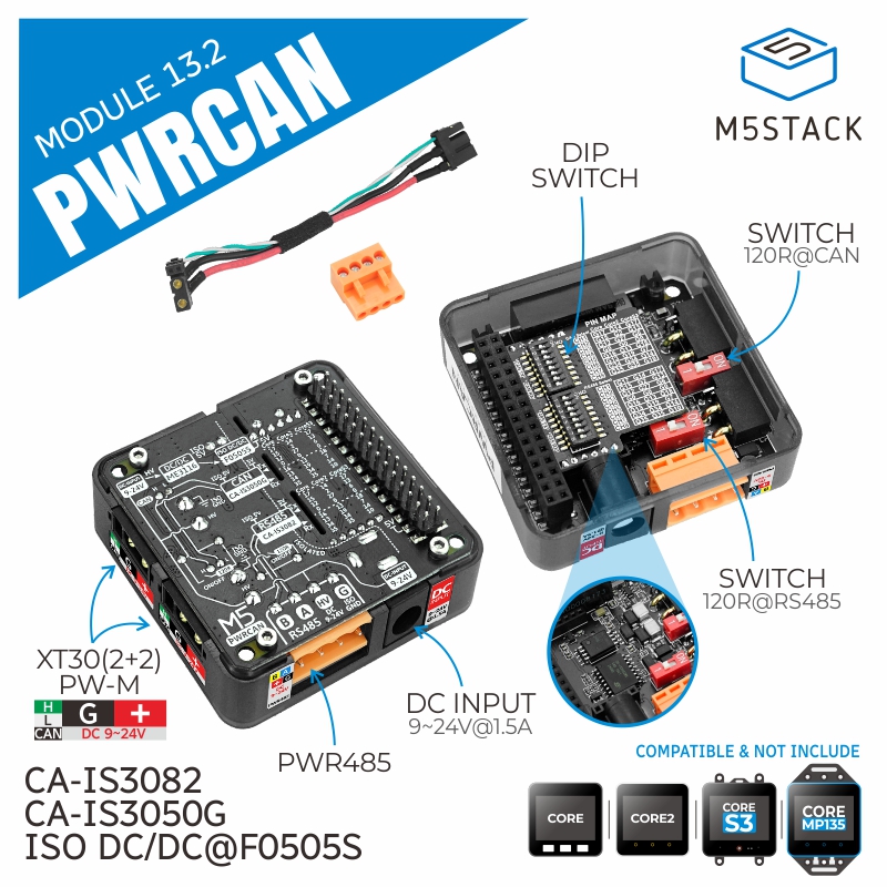 Módulo oficial PWRCAN 13.2 M5S - M5Stack avaliação e preço
