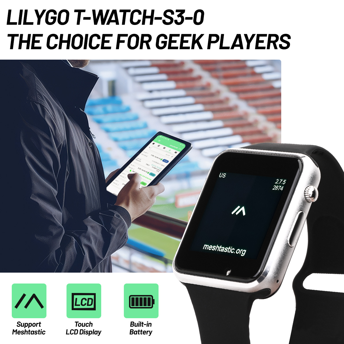 T-Watch-S3 ESP32-S3 Placa de D - Ttgo T Watch avaliação e preço