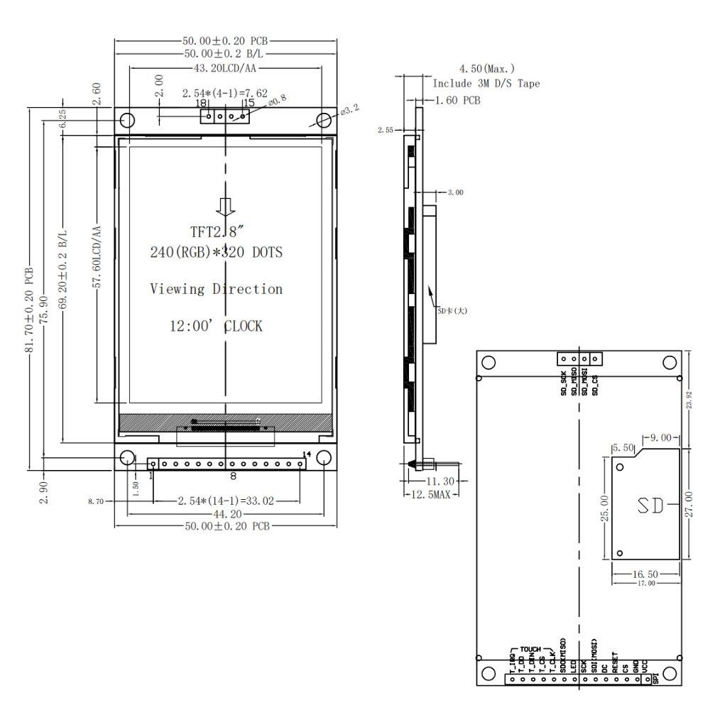 Módulo de Display LCD TFT de 2 - Devkitc avaliação e preço